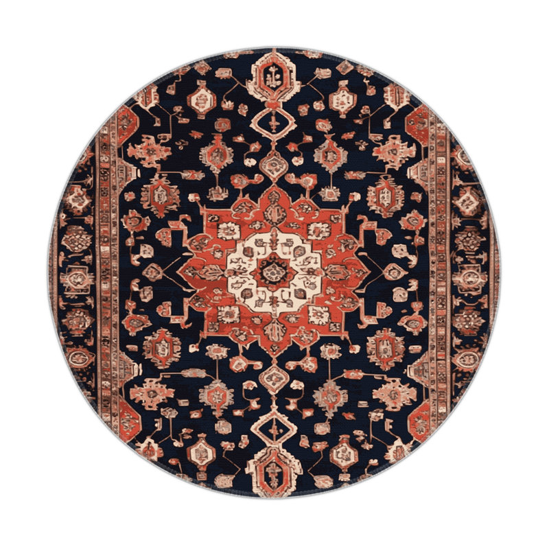 Persian Brown Indoor and Outdoor Area Rug, Rectangle 3' x 5'