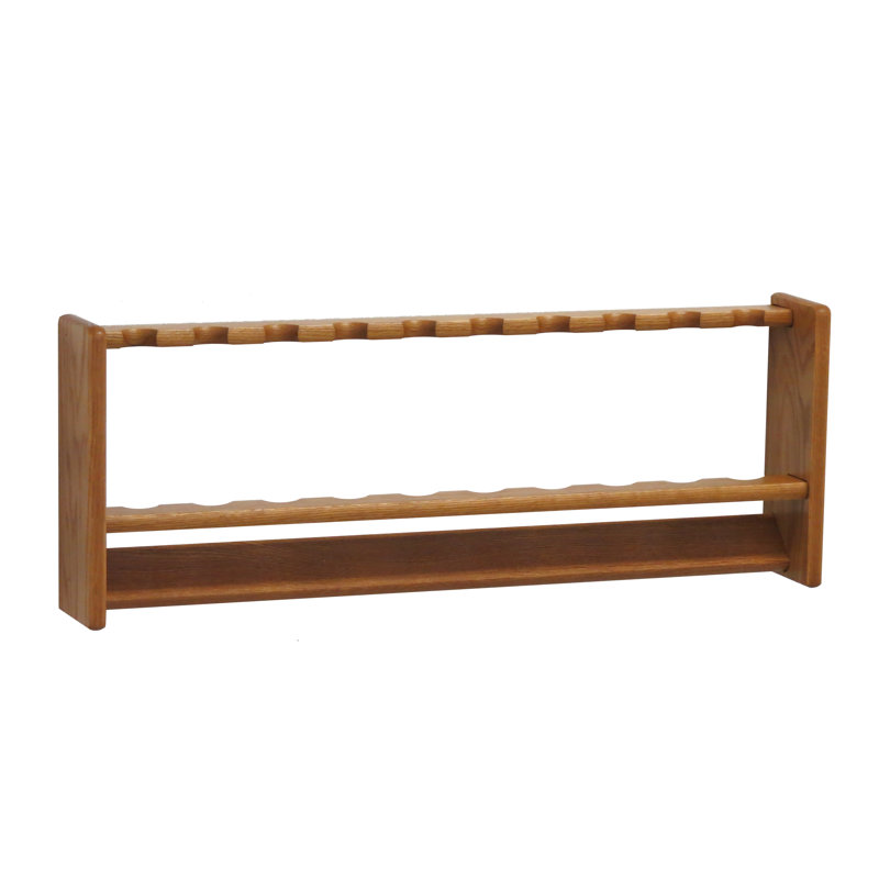 Wood Fishing Rack, Medium Oak