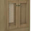 Meuble-lavabo 24 po sans lavabo, base seulement, armoire en rotin avec portes et tiroir, cadre solide et panneau de fibres à densité moyenne, naturel