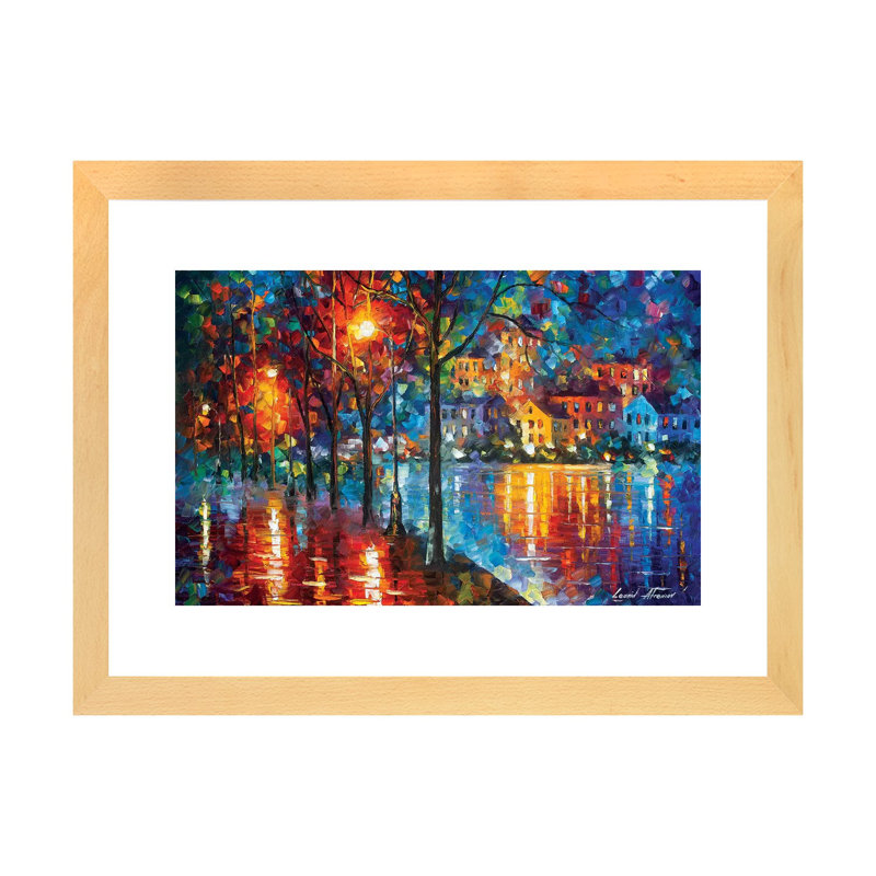 «Cold Emotion» par Leonid Afremov, reproduction d'art sur toile tendue, H 16 po x l 24 po x P 1 po, Papier encadré naturel