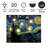Canora Grey Van Gogh Wall Art Set – Lighted Canvas Starry Night Print with Timer Fiber Optic Lights and LED Flameless Candle – Home Decor (16x20)-1405525926