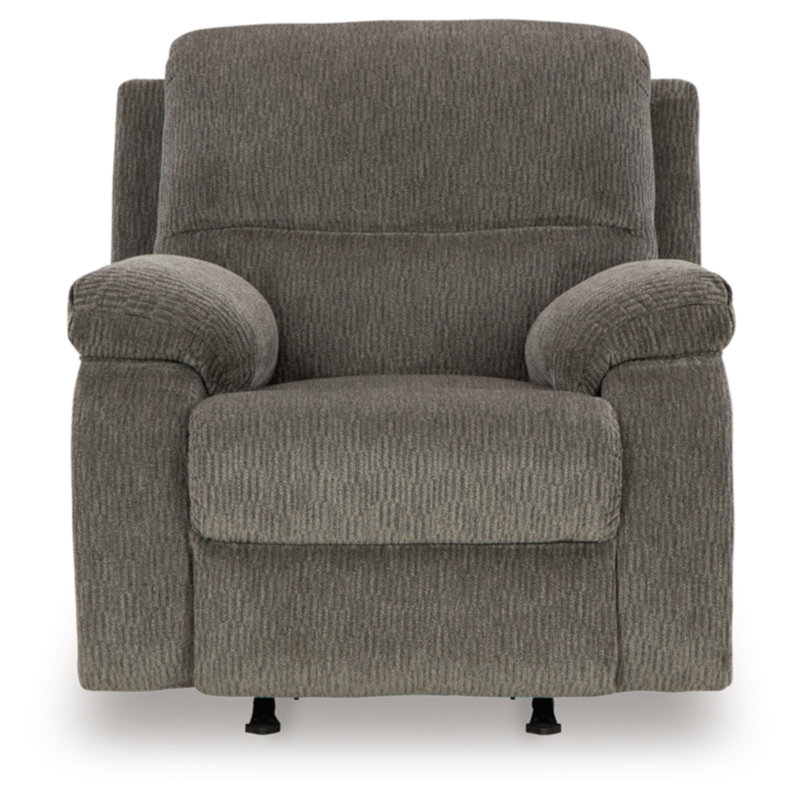 Elario Upholstered Recliner, Gray 100% Polyester