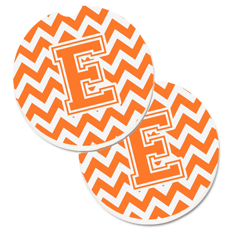 Sous-verre pour voiture, E, Blanc / orange