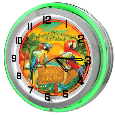 Horloge murale Tiki Bar