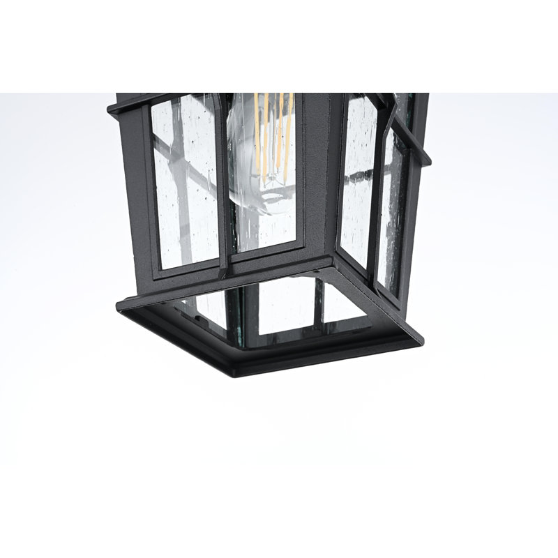 Luminaire suspendu d'extérieur noir Joelle 7 pouces