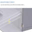 Armoire de rangement sous l'évier, avec cavité en forme de U. Blanc et gris. Offre un espace de rangement supplémentaire. Tablette réglable disponible. Fabrication robuste. 23,5 po x 11,52 po x 23,5 po. Peut contenir un meuble-lavabo de 22 lb