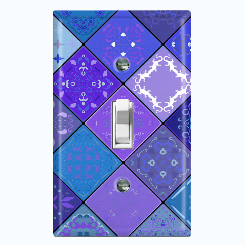 Patterned 1 - Gang Toggle Light Switch Standard Wall Plate