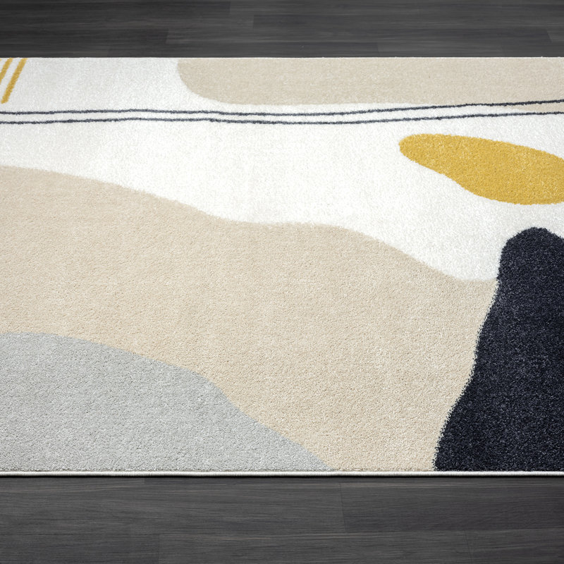 Eleck Abstract Indoor Rug, Rectangle 4' x 6'