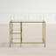 Glass Top Metal Base Writing Desk-1240430816