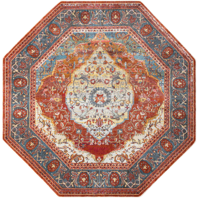 Majed Abstract Indoor Rug, Octagon 7'1"