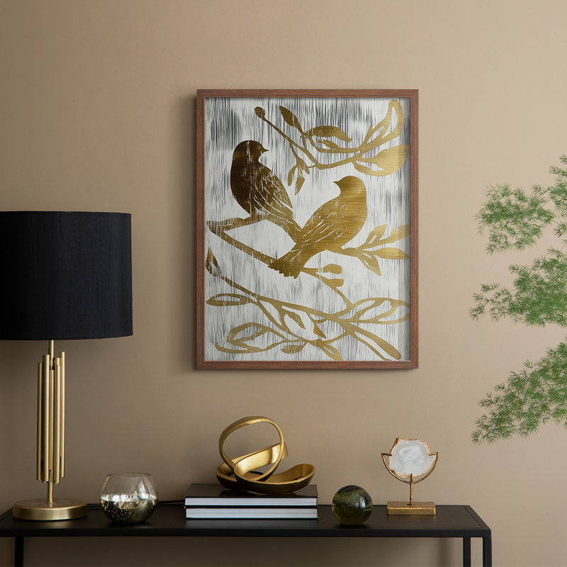 «Christmas Holiday Art LXV», reproduction encadrée - bois massif, H 21 po x l 17 po, Walnut