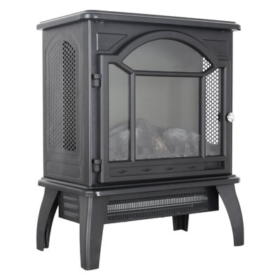 18 Inch 3D Flame Electric Infrared Quartz Fireplace - 1500W Heat, 5000 /H, Portable, Safe, Adjustable Brightness Temp, Remote, Maintains Humidity