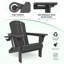 Ensemble de chaises Adirondack en plastique 5 pièces avec table d'appoint et repose-pieds Dalson-98222881