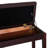 Brown Faux Leather Padded Piano Stool With Strong Wooden Support Seat Upholstery And Legs For Duet