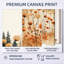 Art mural fleurs sauvages, décor floral orange, cèdre-206007096-206007101