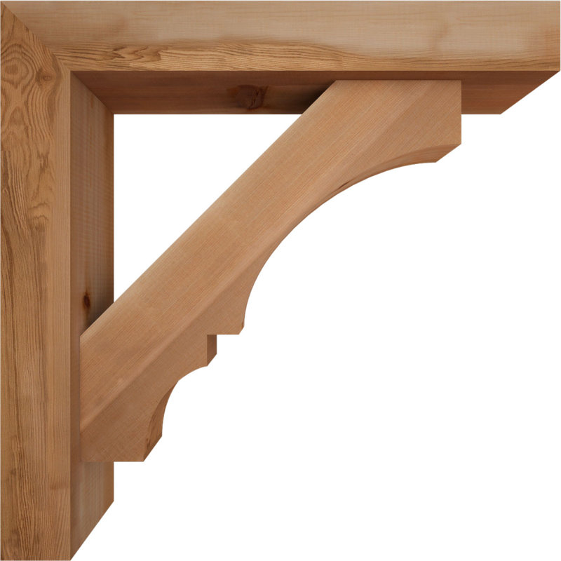 Support de bloc Balboa avec entretoise décalée, 28 po x 28 po, Cèdre rouge occidental de l 5 1/2 po (lisse)