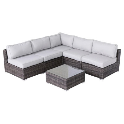 Modern 4 Seating With Soft And Supportive Cushions - Elevate Your Patio's Appeal, No Assembly Needed, For Outdoor Entertainment Use