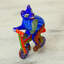 Novica Handmade Bicycle Cat Wool Alebrije Sculpture