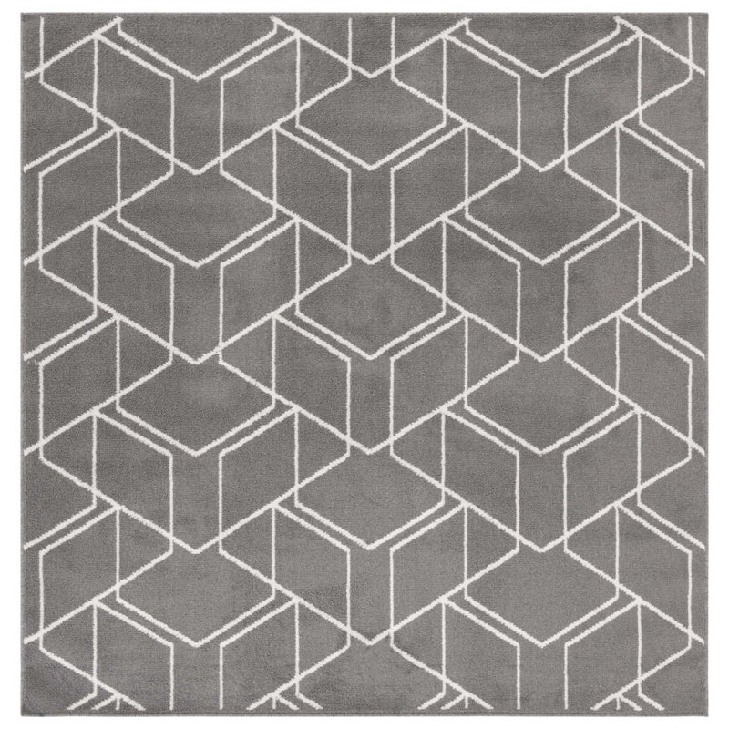 Cotita Performance Geometric Rug, Square 6'7"