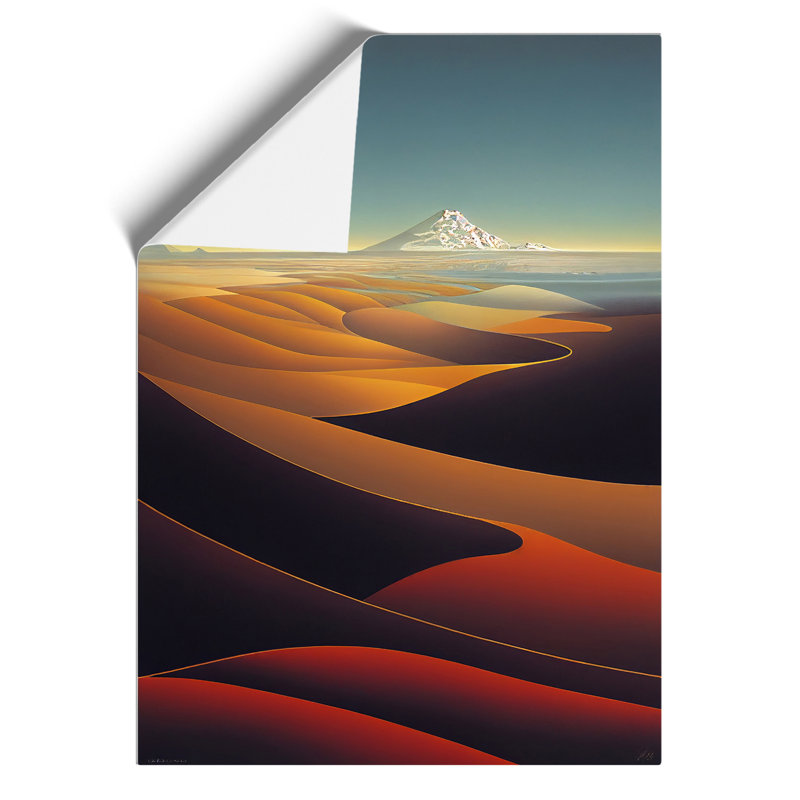 Landscape Abstract Mountains No.6 - Wall Art, Paper, 42cm H x 29.7cm W, No Matte