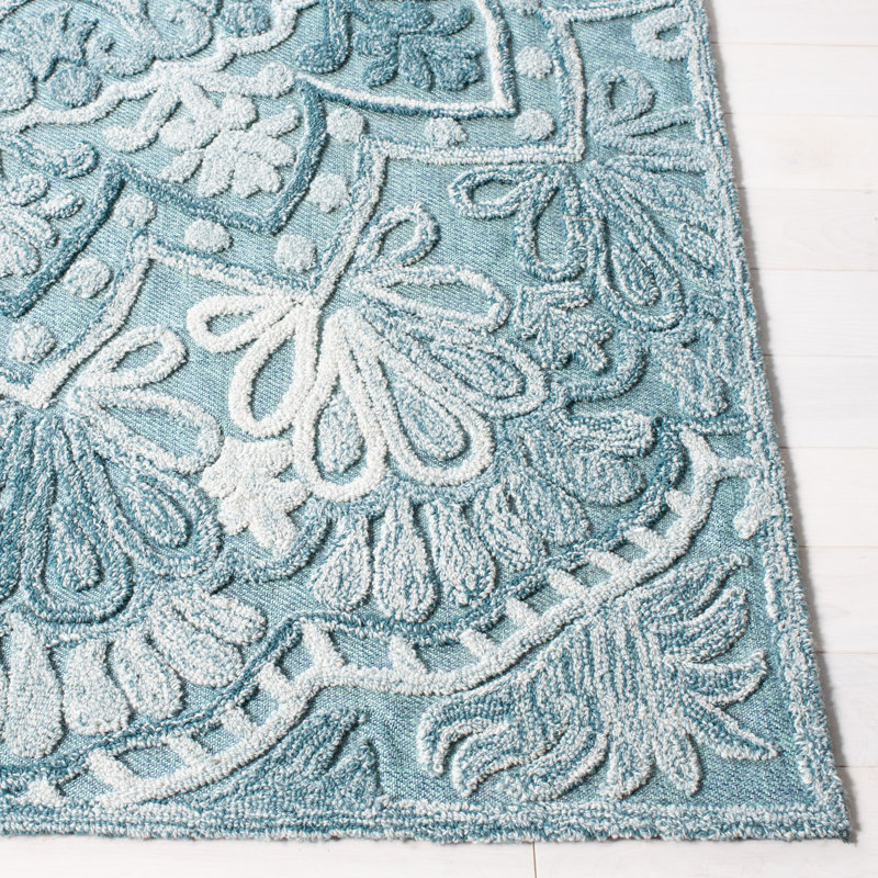Stephnie Hand Tufted Performance Geometric Rug, Square 6'