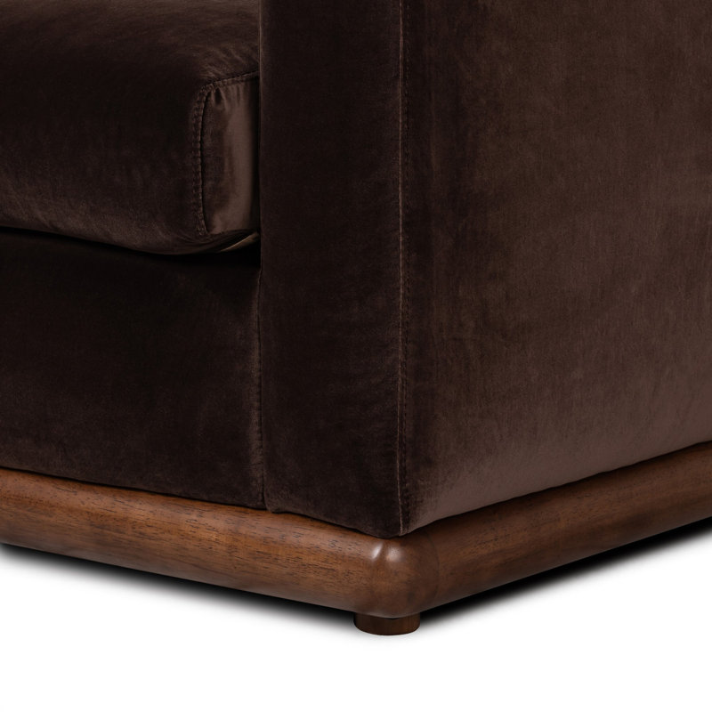 Jianna 83" Upholstered Sofa, Surrey Cocoa Velvet