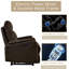 Fauteuil inclinable électrique avec port de charge USB, fauteuil simple en tissu avec moteur à mouvement-14757228