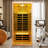 Low EMF One Person Wide Space Hemlock Double Doors Great Glass Luxury Indoor Far Infrared Sauna Room