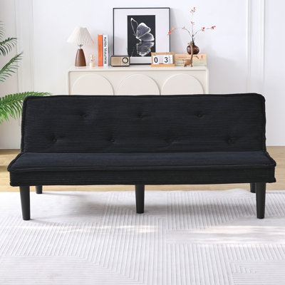 Canapé-lit polyvalent en velours côtelé qui s'adapte sans effort au salon, à l'appartement et à la chambre à coucher avec changement de forme flexible