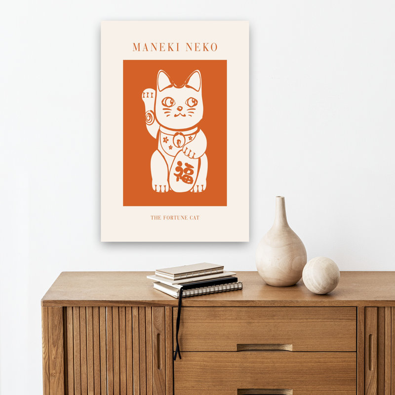 Chat maneki neko, H 18 po x l 12 po