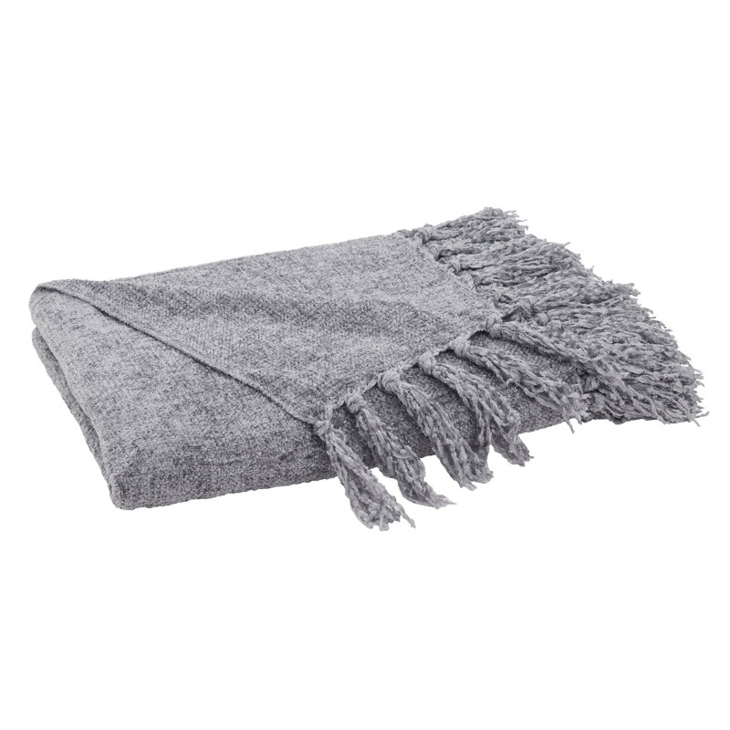 Beville Polyester Throw, Gray