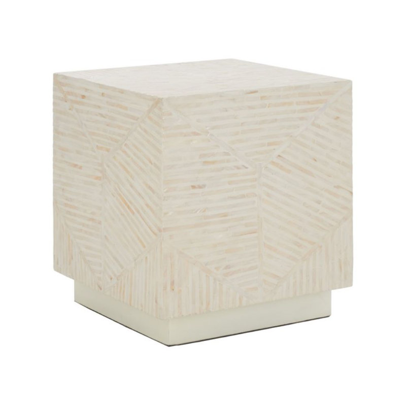Tabouret d'appoint en bois massif et manufacturé