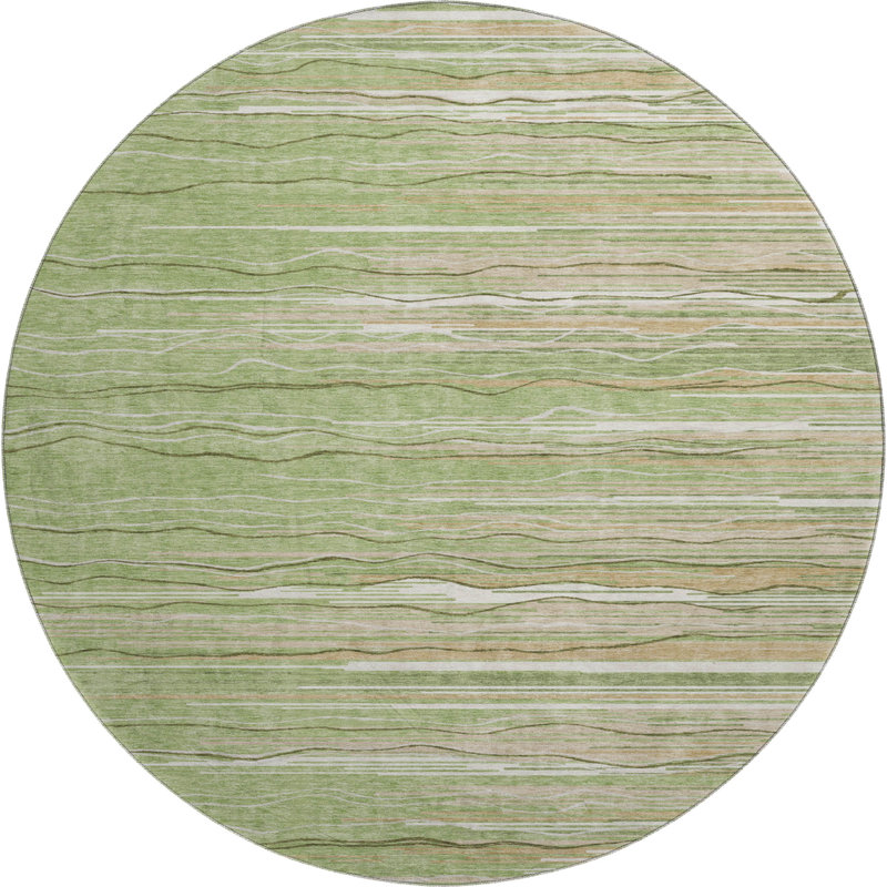 Tapis à rayures Lyndhurst AMF996 lavable à la machine de qualité supérieure, Rond 8 pi