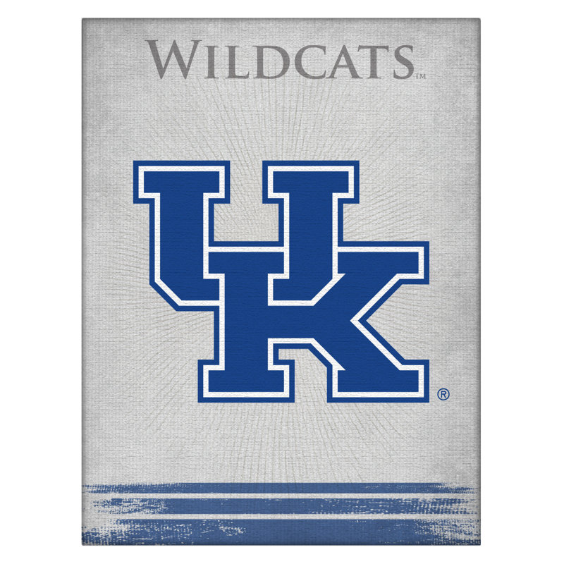 Impression sur toile tendue NCAA, H 15 po x l 20 po x P 1 po, Wildcats de Kentucky