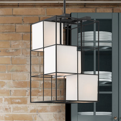 Luminaire suspendu carré / rectangulaire unique à 4 lumières Bintliff