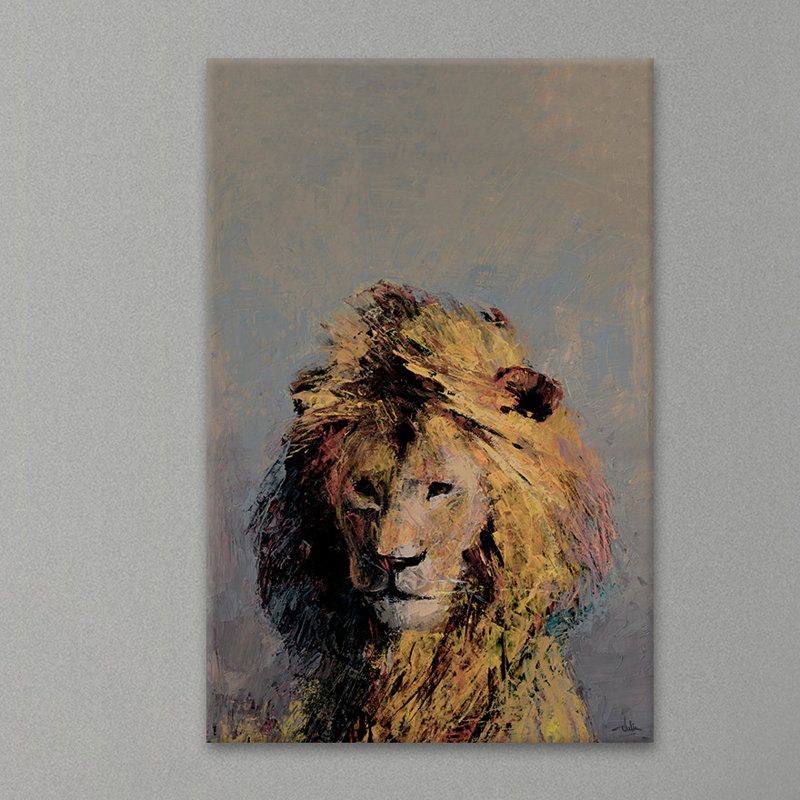 Retrato De León by Julia Posokhova - Wrapped Canvas Painting, 61cm H x 41cm W x 3.81cm D