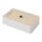 21" x 13" White Ceramic Rectangular Vessel Bathroom Sink, Modern Above-Counter Vanity Basin for Contemporary Bathrooms