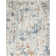 Tapis abstrait tissé à la machine Azema beige / bleu / rouille