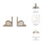 Eared Onyx & White Marble Bookends, Beige
