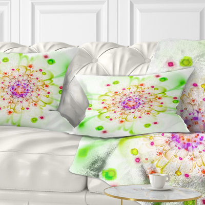 Coussin lombaire à fleurs fractales brillantes perfect
