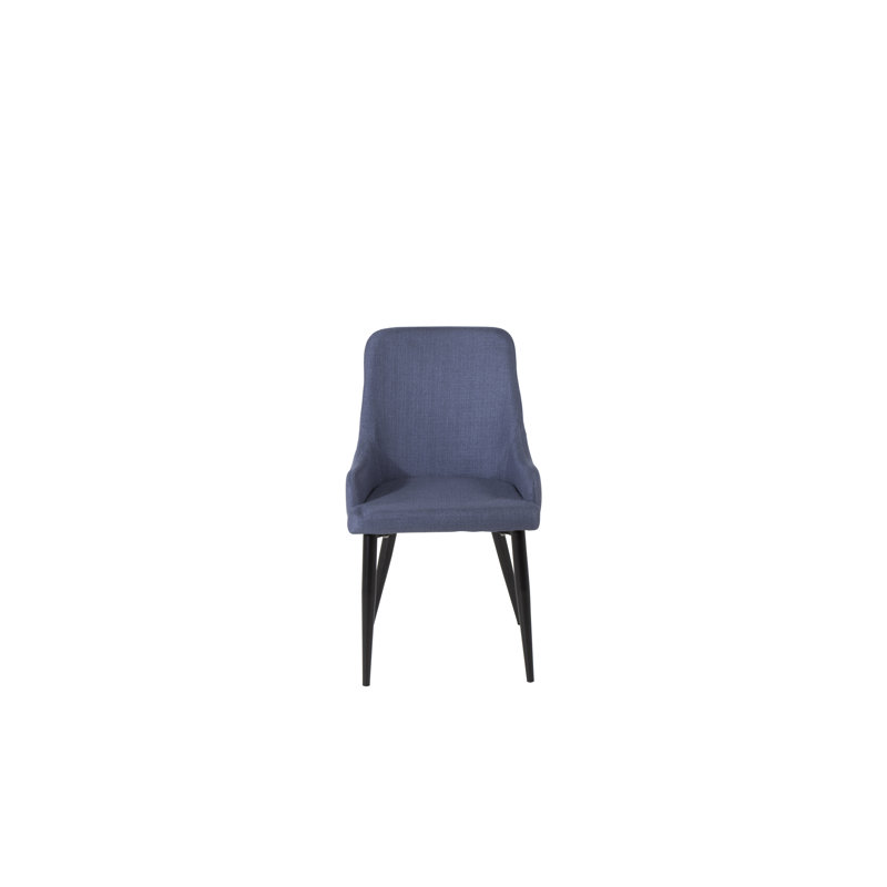 Anjalika 47cm H Polyester Blend Upholstered Side Chair, Blue, Black