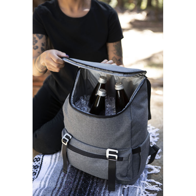 Sac à dos pour glacière extérieure à côtés souples et à traverses souples, Gris