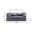 Élégant canapé-lit à 2 places, gris pâle, 78,7 po x 39,4 po x 31,5 po | Structure entièrement en mousse avec 28 mousses en mousse à densité moyenne | 100% polyester, tissu nettoyable à sec | Conception convertible polyvalente, facile à déplacer et parfaite pour les petits espaces-1421698010-1421697986-1421698015