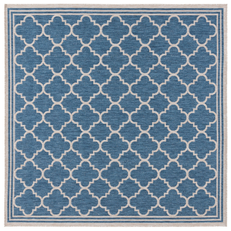 Nyjee Performance Performance Geometric Indoor/Outdoor Area Rug, Square 6'7"
