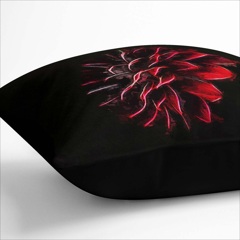 Square Throw Cushion, Black, 55cm H x 55cm W x 20cm D