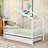 Wooden House-Shaped Bed With Sky Roof And Twin Pull-Out Trundle-598758298-598758300
