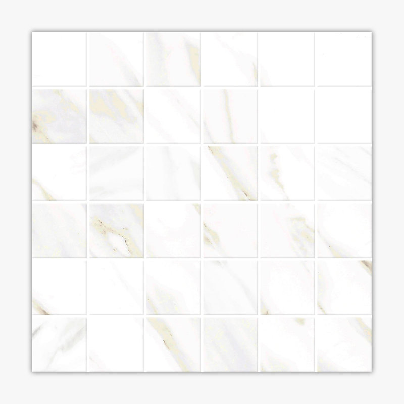 11.75" x 11.75" Porcelain Stone Look Wall & Floor Tile, Gold Matte