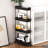 Slim Storage Cart 4 Tier, Storage Organizer Rolling Utility/ Mobile Shelving Unit Slide Out Storage Cart-1586227191
