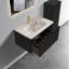 Meuble-lavabo flottant rayé en chêne noir brossé de 30 po avec lavabo en céramique blanche, meuble-lavabo pour salle de bain moderne, lavabo une pièce sans drain, pré-assemblé-1570532180-1570532182