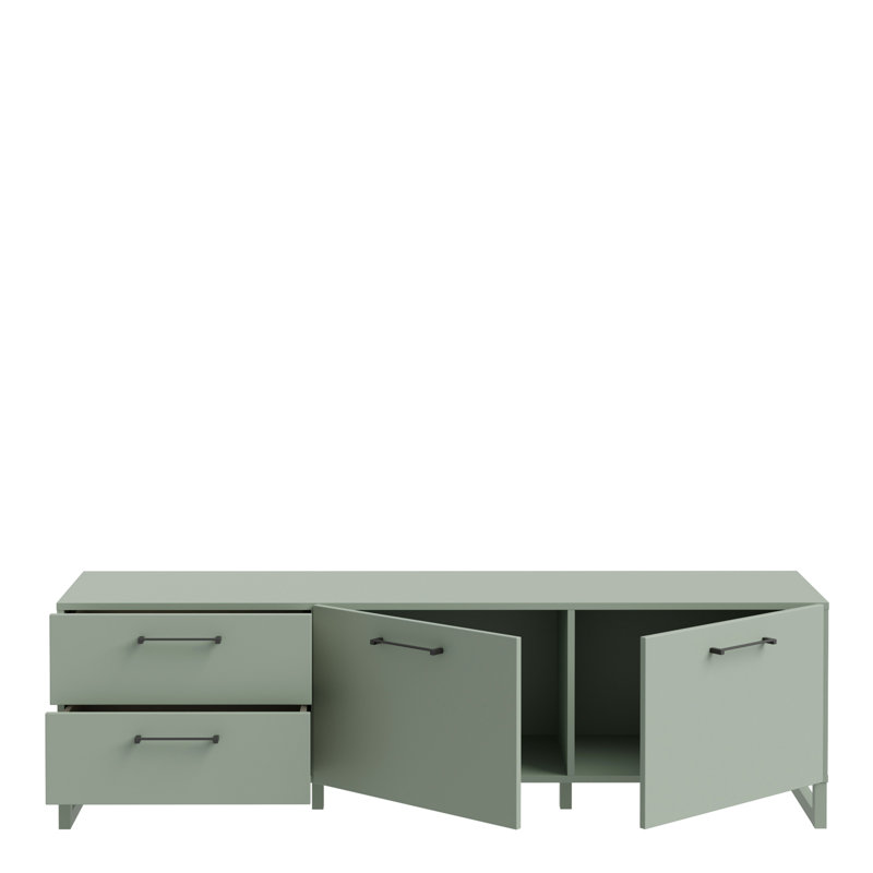Baskas Unfinished TV Stand for TVs up to 70", Green